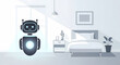 © Eryck Gusdian - AI Robot in Modern Bedroom Technology and Home Automation Integration Illustration