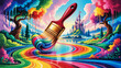 © Farhana - Magical Paintbrush Creating a Rainbow Landscape 0008