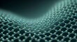 © MST LAIZU BEGUM - Macro close up of a hexagonal carbon atomic lattice structure. Graphene material and nanotechnology research. Molecular engineering illustration representing advanced new materials.