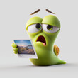 © www.freund-foto.de - Grüne Schnecke mit Foto