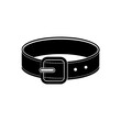 © suchona - Brown leather belt with metallic buckle vector illustration fashion accessory scalable graphic