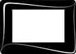 © TOP-EDGE DESIGNS - Elegant black frame with flowing white accents creates a sophisticated border for your cherished memories, artwork, or professional presentations.
