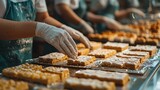 Baking Process - Workers Preparing Sweet Treats in a Bakery.