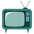 © Nass Studio - Old fashioned box television set vector illustration or color artwork perfect for retro TV design flat illustration media technology vintage concept