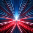 © joeycheung - Hints: This image depicts a light-based illustration with vibrant red and blue colors. The lines converge to create a sense of motion and energy.This light-based illustration shows a bright, energet