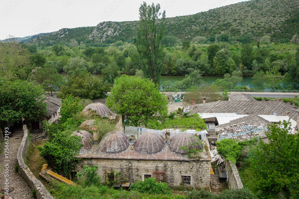 Pocitelj settlement, historic village north of Capljina in southern ...