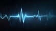 © Saiful - Abstract Blue Digital Heartbeat: Glowing EKG Line, Technology Background, Medical Concept