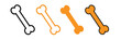 © Piya - Dog bone icons. Bone silhouette and outline. Vector EPS 10