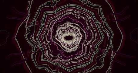 Wall Mural - Seamless looping tunnel animation features swirling patterns and vibrant colors, perfect for a stylish screensaver. Enjoy this captivating visual display anytime.