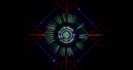 Wall Mural - This captivating loop features a vibrant tunnel design with intricate patterns and sharp lines. It creates a mesmerizing visual experience suitable for screensavers and VJ performances.