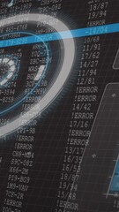 Wall Mural - Animation of scope scanning, statistics recording and data processing over screens