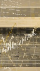 Wall Mural - Animation of financial data processing over credit card at atm machineslot