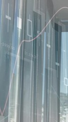 Wall Mural - Animation of data processing over caucasian businessman in office