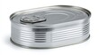 © Ruslan Gilmanshin - Oval metal sardine can with pull tab lid and ridged surface isolated on white background. Classic tinned food container for preserved fish products