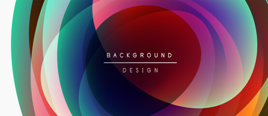 Poster - Abstract colorful layers create dynamic visual effect. Central text reads background design. Modern, vibrant composition.
