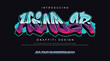 © Crazy - Hinder Colorful graffiti editable text style effect. Vector text effect with paint wall concept.