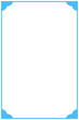 © Monika Jurczyk - Blue rectangular frame border with decorative scalloped corner clouds. Simple sky-themed border design for certificates, invitations, posters, and children's educational materials. High-res PNG