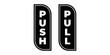© Ipang Design - Black white push pull door sign icon