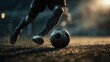 © Mighty Albert - Dynamic Soccer Player Dribbling a Ball with Skill and Precision