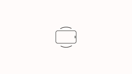 Mobile phone screen rotate arrow icon animation . Turn your Smartphone rotate device screen.