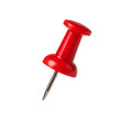 © Subhan - Red Push Pin on Black Background: Close-up Macro Shot isolated on transparent background