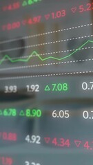 Wall Mural - Animation of financial data processing over room
