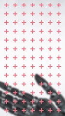 Wall Mural - Animation of shapes over robotic hand on white background