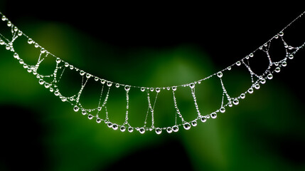 radial. Dew drops in a circular pattern along delicate spider web threads. wildlife magazines, conservation campaigns, designed for wildlife conservation campaigns, supports conservation.
