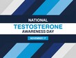© Hriday - National testosterone awareness day november 17th with abstract blue and grey diagonal stripes and white text