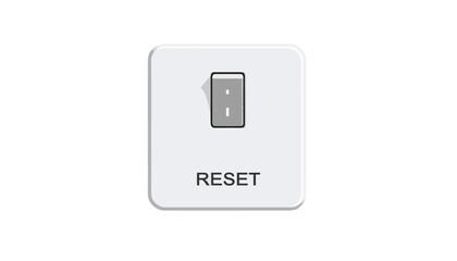 Reset Button Icon Toggle Switch Graphic for Electronic Devices, Interface Design