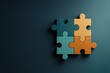 © Detailix Films - four colorful puzzle pieces fitting together on teal background