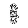 © Liub - Coiled rope neatly arranged in a symmetrical bundle for nautical themed graphic uses