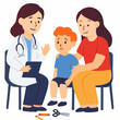 © Bima - Sister Accompanying Sibling to Doctor Vector