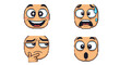 © Segati - Collection of cartoon emoji faces showing different emotions