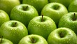 © deni - Green fresh apples close up