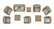 © Footage_creative - Top down view of outdoor furniture set on white background