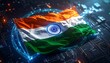 © AI.Era - Conceptual Illustration of India’s Flag Blended with Futuristic Circuit Lines, Symbolizing Digital Transformation, Modern Tech Growth, and Innovation in India