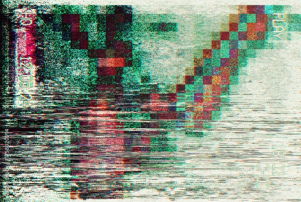 HDR television glitch effect no signal problem with noise grain screen ...