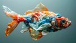 © Stefan Schurr - fish made of crumpled plastic