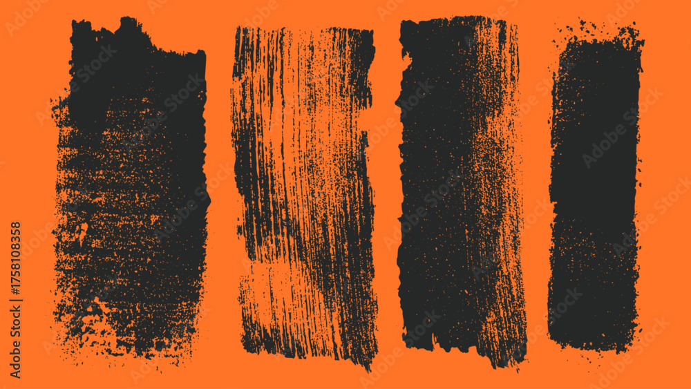 Image vectorielle Stock Vertical brush textures with rough stencil ...