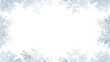 © wajid - Christmas winter snowflake frame background