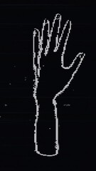 Wall Mural - Animation of interference over spinning hand