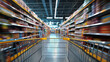 © lnsu - Shopping cart view in retail supermarket speed effect