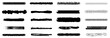 © Abdullah - Pack of Hand-Drawn Vector Grunge Brush Strokes Set | Black Paint Texture, Ink Splatters and Distressed Lines.