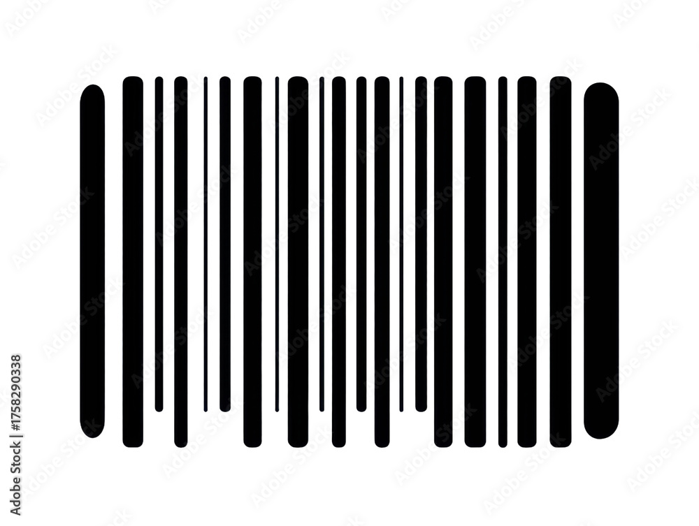 Sleek Barcode Illustration on Transparent Backdrop for Product ...