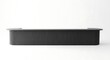 © MBAK NAH - Sleek Black Rectangular Container - A Minimalist Side Profile on a Pure White Background.
