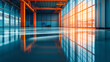 © Yoonnam - Hyperrealistic DSLR photo capturing abstract reflections on a glossy floor, blending light, color, and geometry to create a surreal minimalist atmosphere.