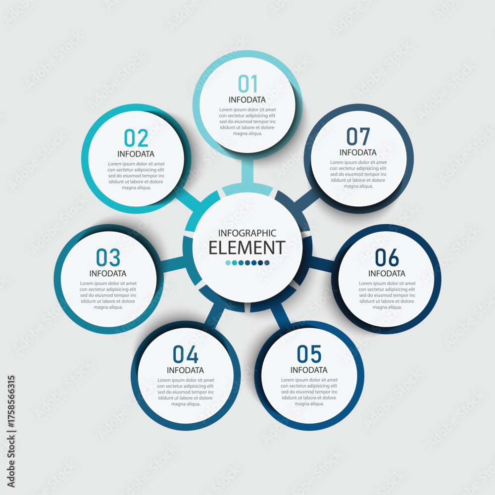 Vector infographic label design with a circle infographic template ...