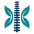 © Dipu5359 - Creative design vector art of chiropractic spine logo with butterfly wings, representing health and wellness