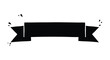 © Lhvect02 - Simple black ribbon banner illustration with decorative elements on white background